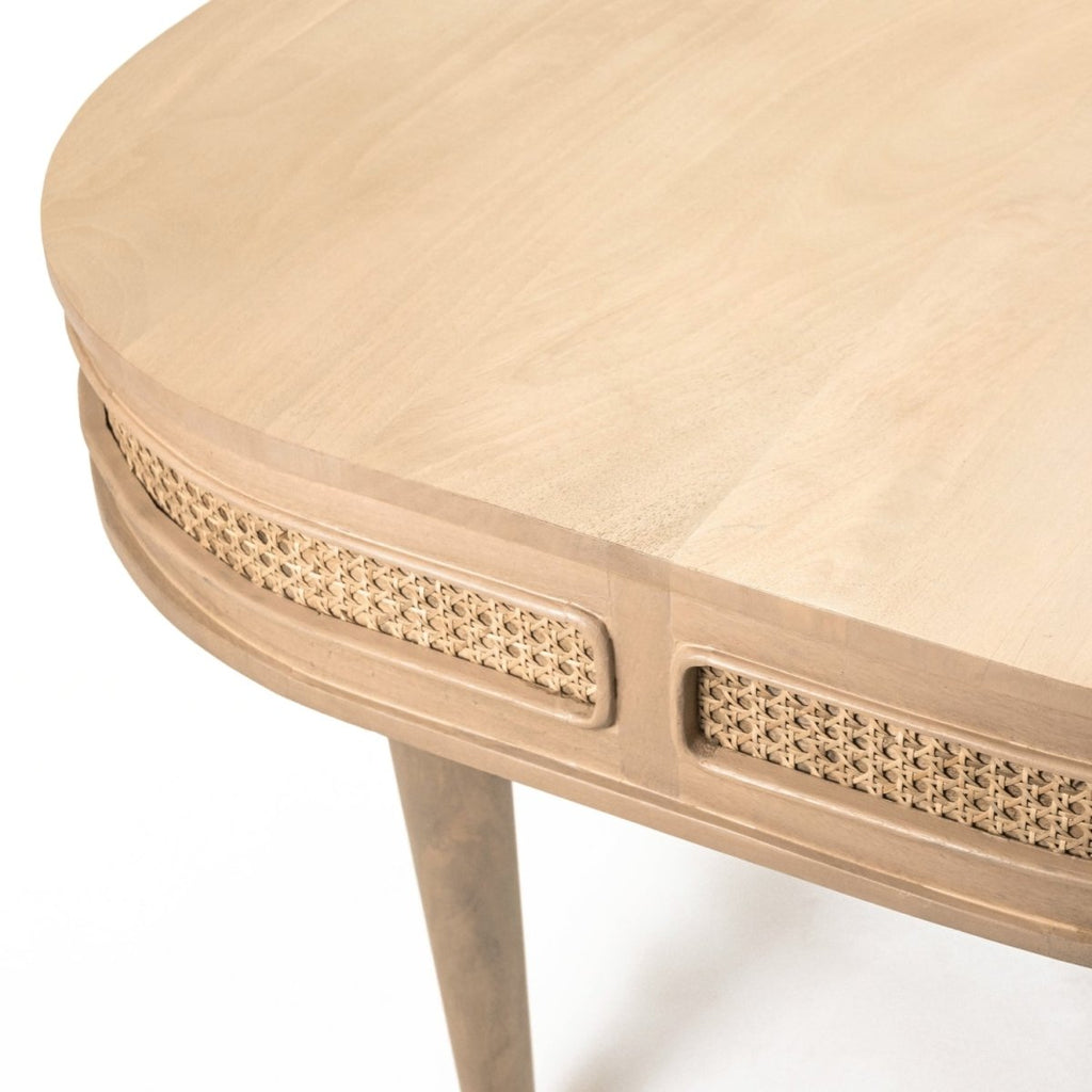 Chester Cane And Wood Dining Table - Joe’s Haven