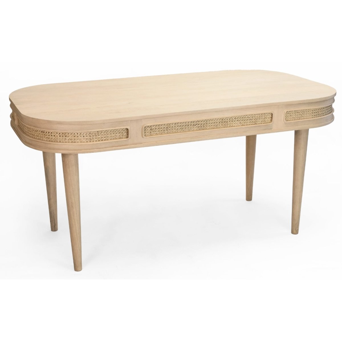 Chester Cane And Wood Dining Table - Joe’s Haven