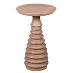 Chester Cane And Wood Pedestal Side Table - Joe’s Haven