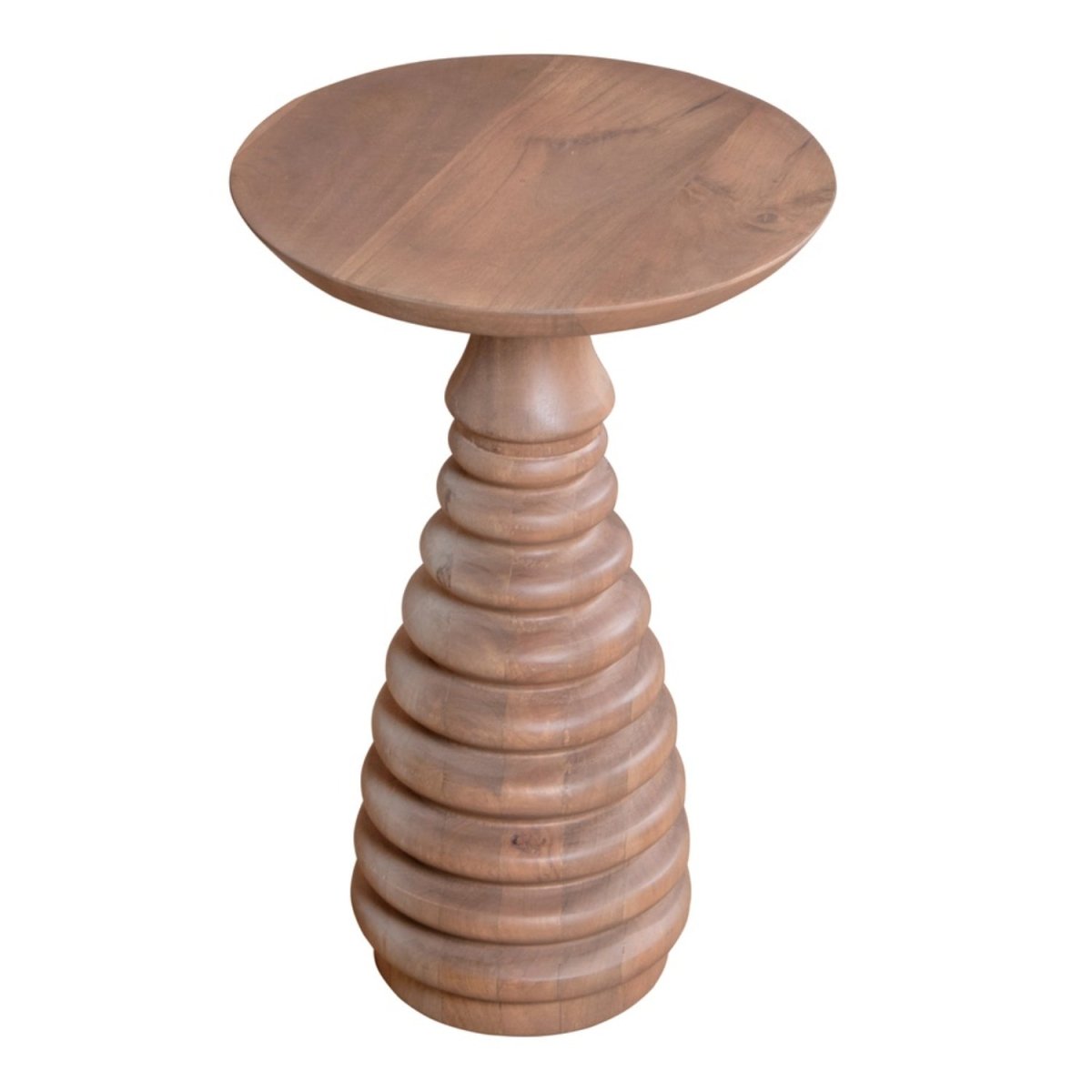Chester Cane And Wood Pedestal Side Table - Joe’s Haven