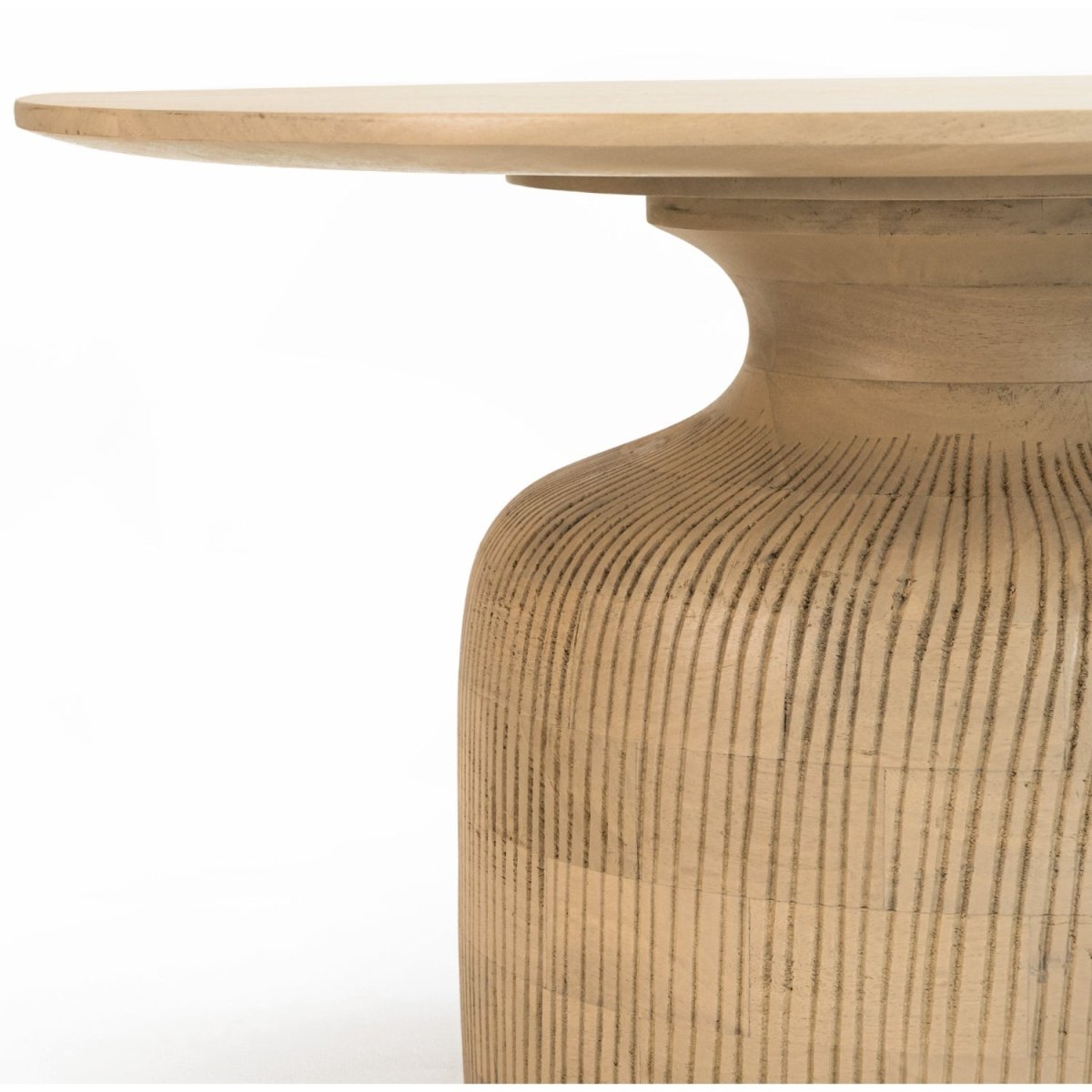 Chester Cane And Wood Round Coffee Table - Joe’s Haven