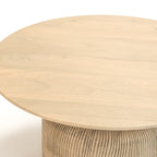 Chester Cane And Wood Round Coffee Table - Joe’s Haven