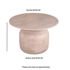 Chester Cane And Wood Round Coffee Table - Joe’s Haven