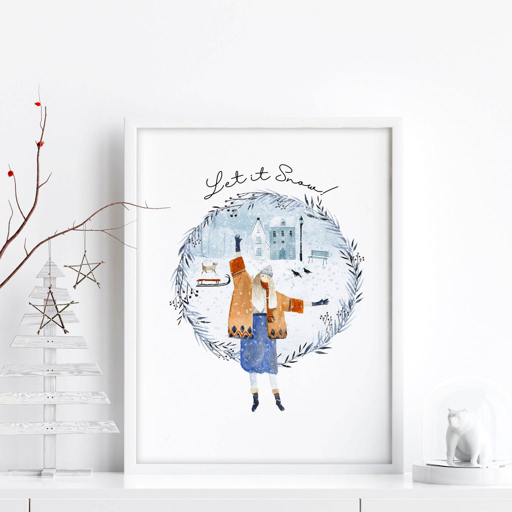 Christmas decor gift | wall art print