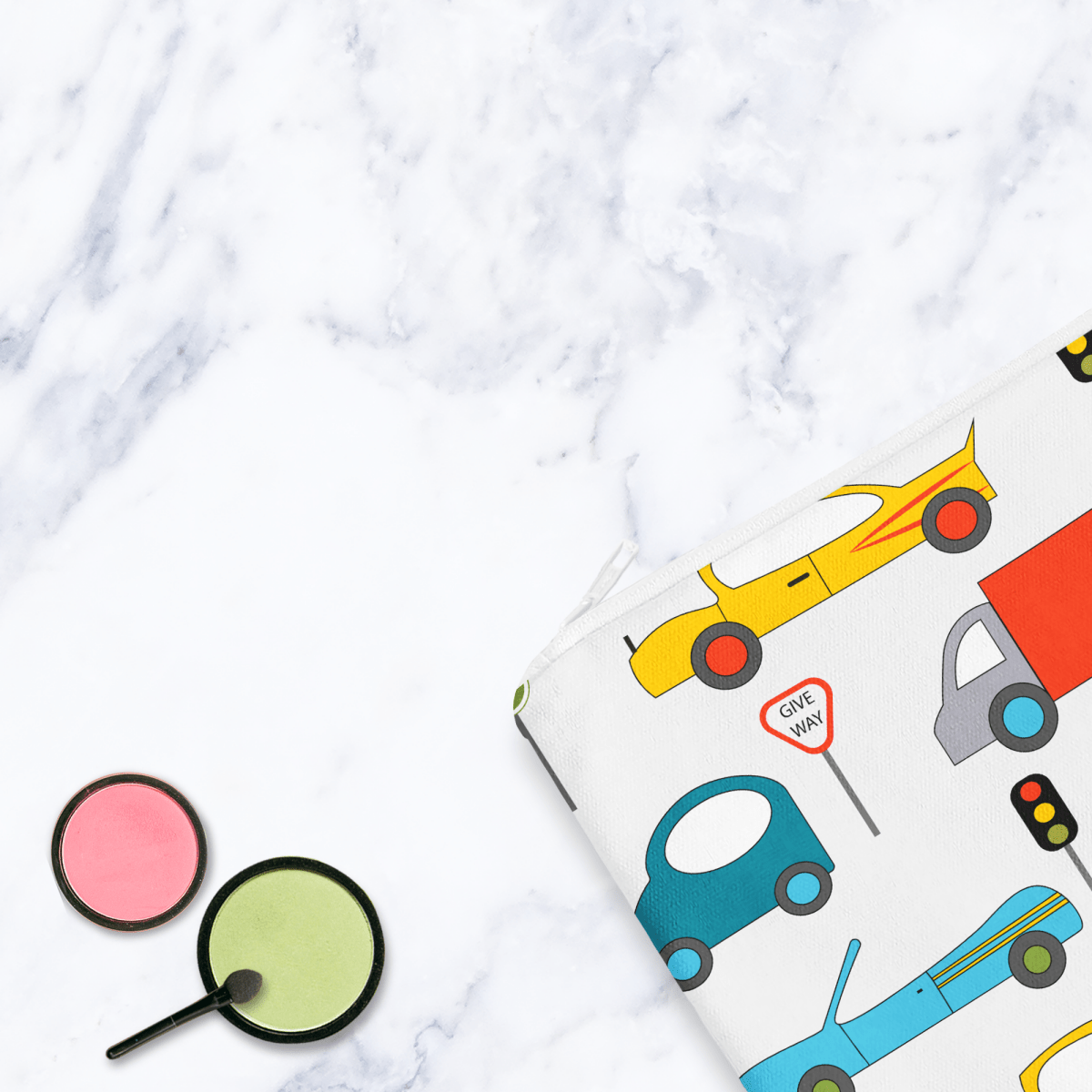 Cars Makeup Bag - Handmade Cosmetic Pouch - Joe’s Haven