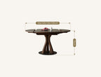 Caruso Round Folding Dining Table, Sintered Stone, Black - Joe’s Haven