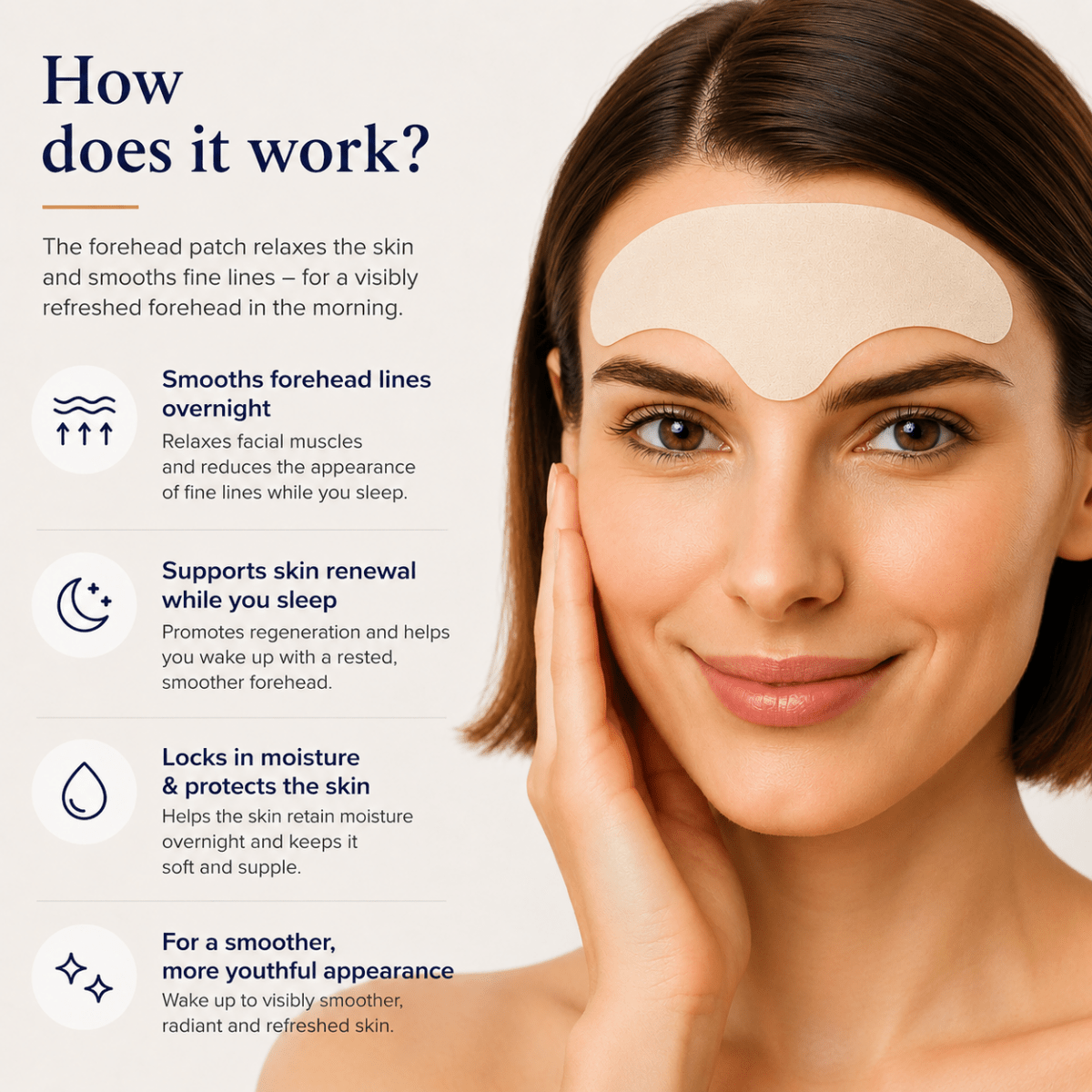 Brightr® Forehead wrinkle smoothing Face Tape (30 patches) - Joe’s Haven