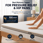 Brightr® Aurora 2 in 1 Best Memory Foam Mattress Topper Soft/Medium Firm - Joe’s Haven