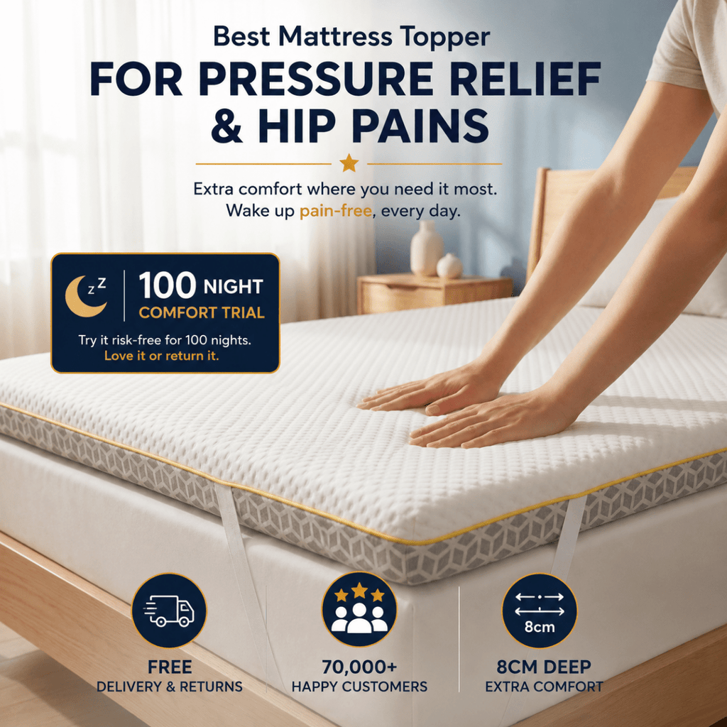 Brightr® Aurora Deluxe 2 in 1 Best Memory Foam mattress topper - Medium Firm - Joe’s Haven