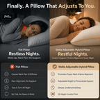 Brightr® Stella Hybrid Adjustable Pillow | Best pillow For Neck Pains - Joe’s Haven