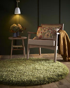 Chicago Olive Green Shaggy Rug - Joe’s Haven