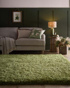 Chicago Olive Green Shaggy Rug - Joe’s Haven