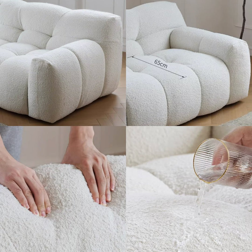 Cora Cloud Two/Three Seater Sofa, Boucle - Joe’s Haven