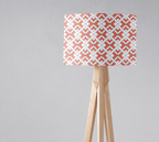 Coral and White Geometric Design Lampshade, Ceiling or Table Lamp Shade - Joe’s Haven