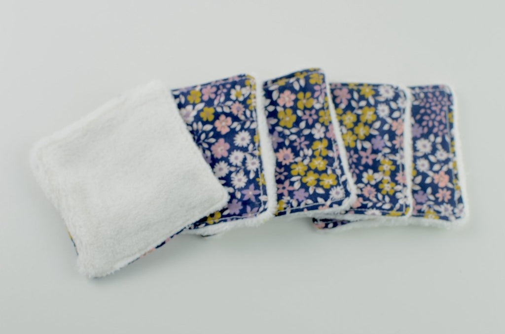 Reusable Blue Floral Makeup Pads - Joe’s Haven