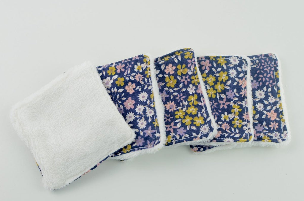 Reusable Blue Floral Makeup Pads - Joe’s Haven