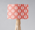 Coral and White Geometric Tiles Design Lampshade, Ceiling or Table Lamp Shade - Joe’s Haven