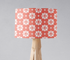 Coral and White Geometric Tiles Design Lampshade, Ceiling or Table Lamp Shade - Joe’s Haven
