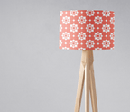 Coral and White Geometric Tiles Design Lampshade, Ceiling or Table Lamp Shade - Joe’s Haven