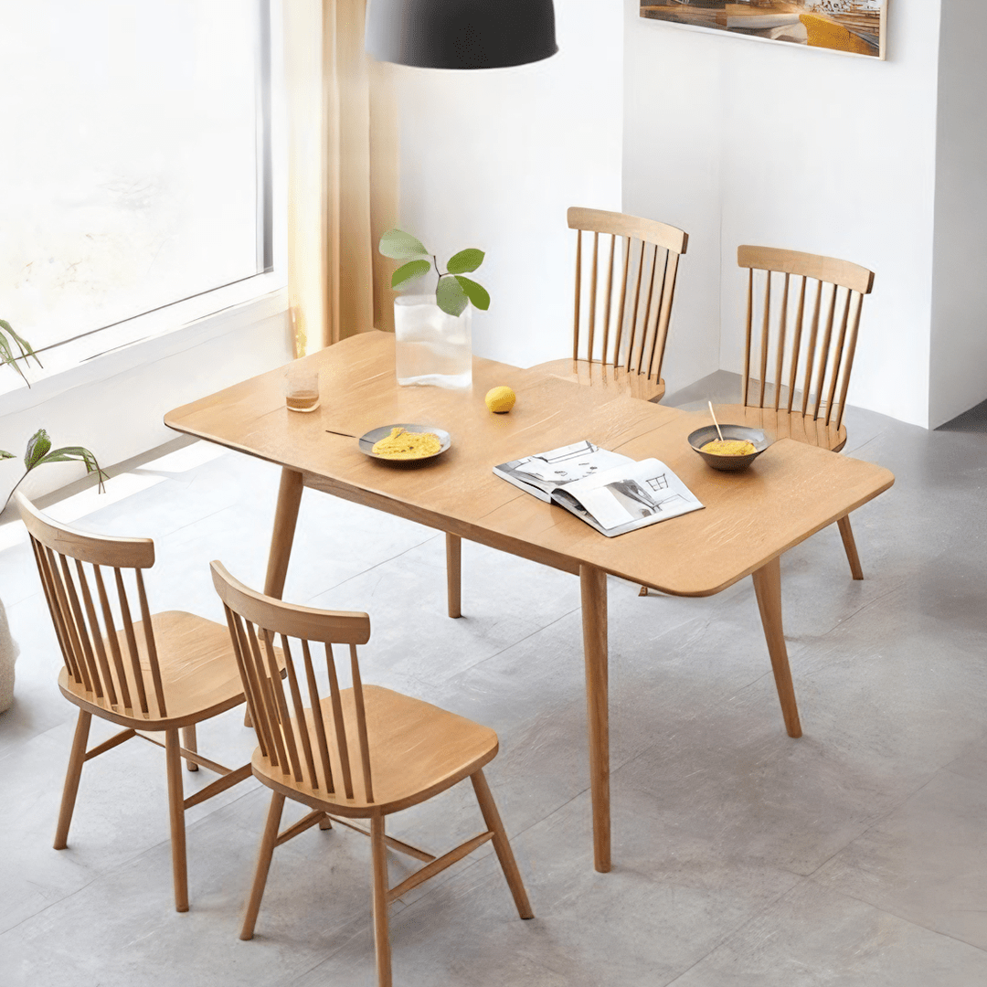Delicia Extendable Dining Table, Ash - Joe’s Haven