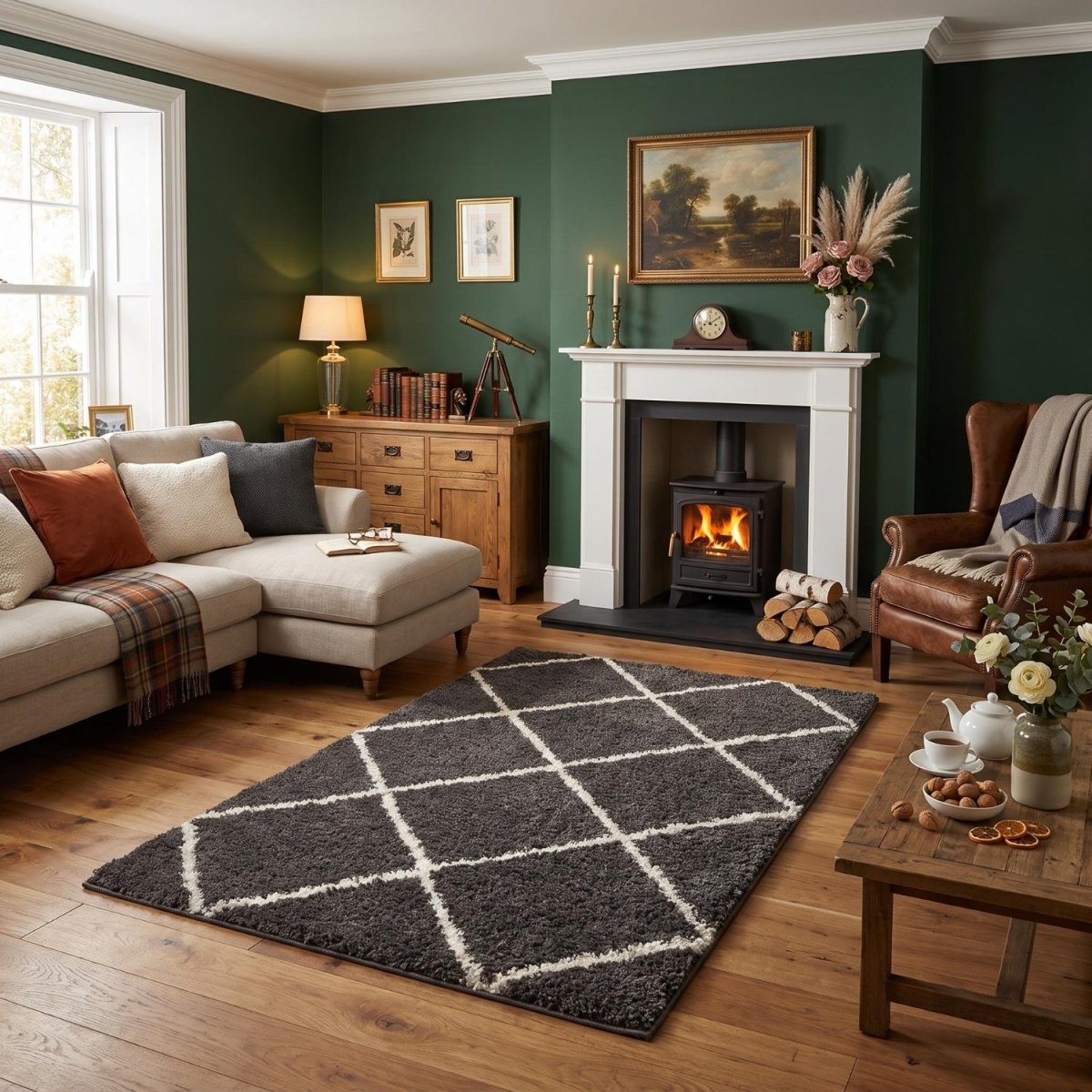 Moroccan Dark Grey Shaggy Rug | 540 - Joe’s Haven