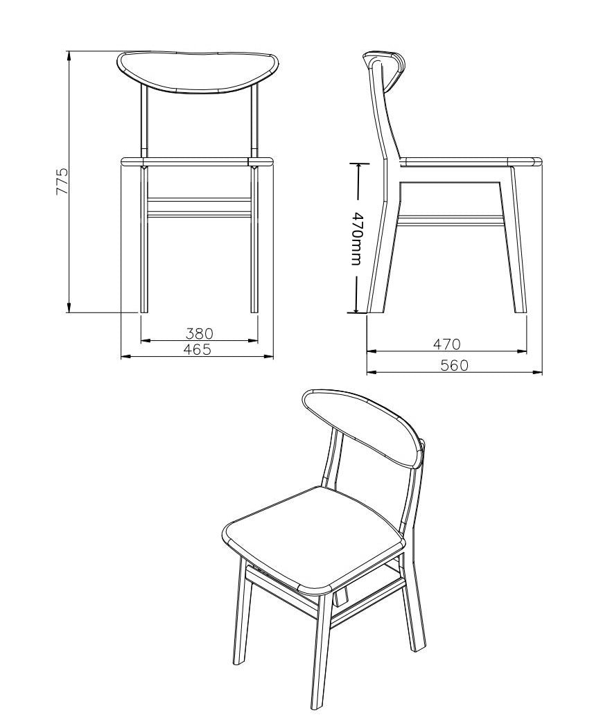 Wright Walnut Dining Chair (Set of 2) - Joe’s Haven