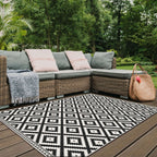 Duo Weave Outdoor Rug Geometric Diamond - Joe’s Haven