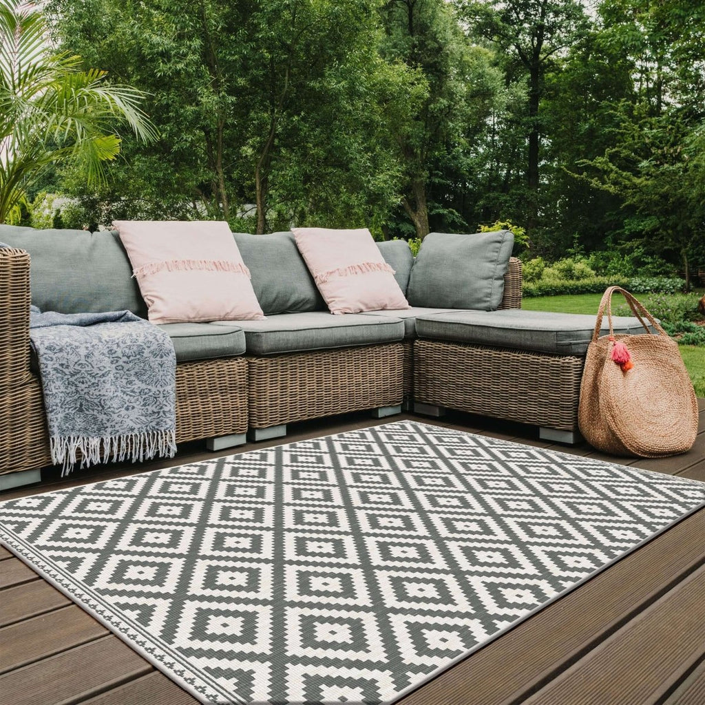 Duo Weave Outdoor Rug Geometric Diamond - Joe’s Haven