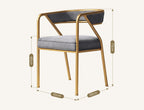 Dwight Dining Chair, Gold Frame