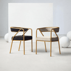 Dwight Dining Chair, Gold Frame - Joe’s Haven