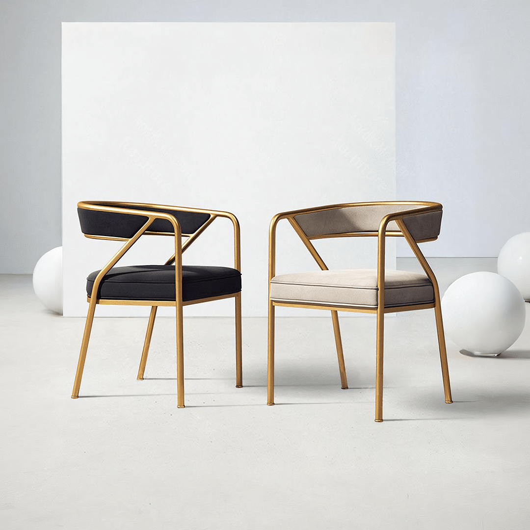 Dwight Dining Chair, Gold Frame - Joe’s Haven