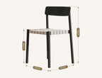 Eden Dining Chair, Black, Solid Wood & Linen - Joe’s Haven