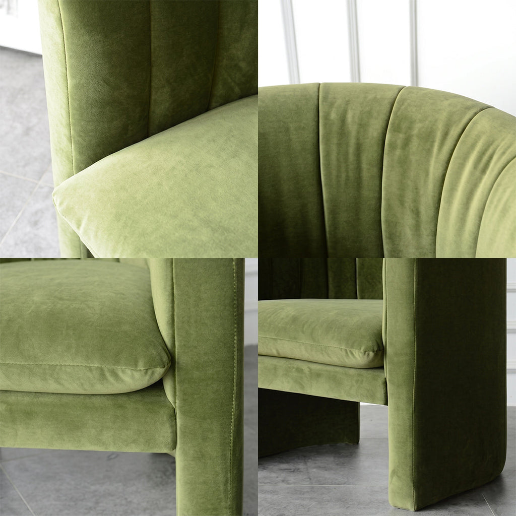 Edwick Armchair, Green Velvet