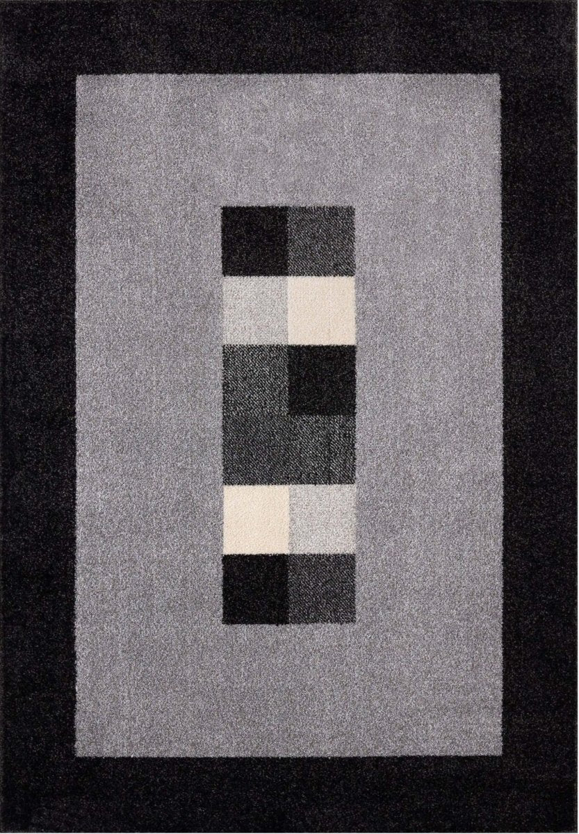 Ephesus Grey Black Rug | 7439GB - Joe’s Haven