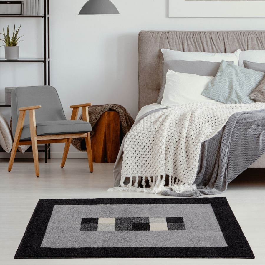 Ephesus Grey Black Rug | 7439GB - Joe’s Haven