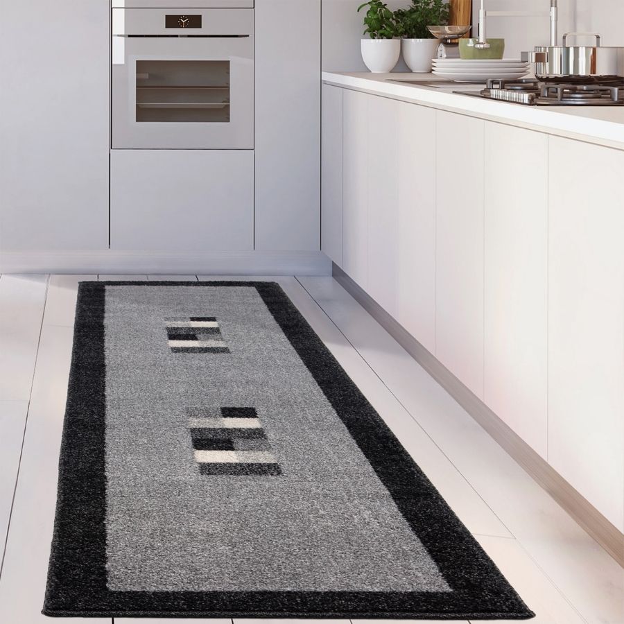 Ephesus Grey Black Rug | 7439GB - Joe’s Haven