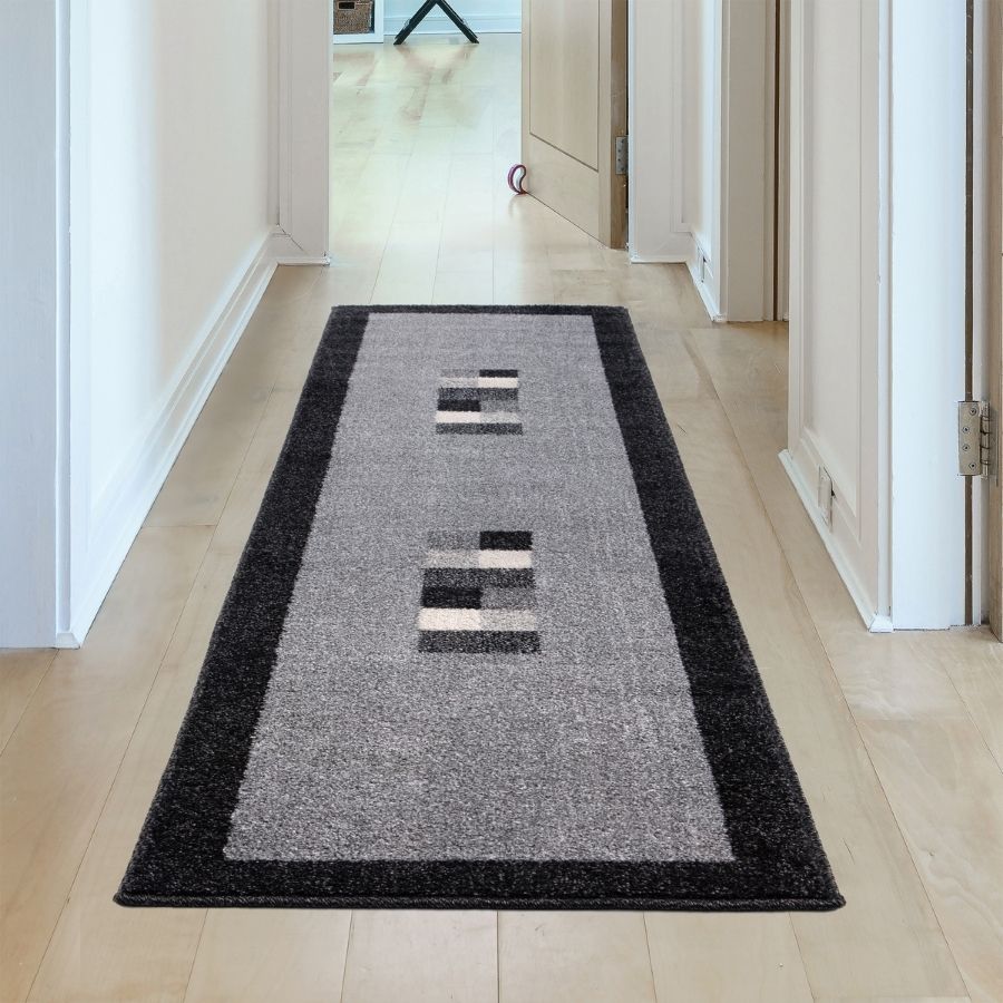 Ephesus Grey Black Rug | 7439GB - Joe’s Haven