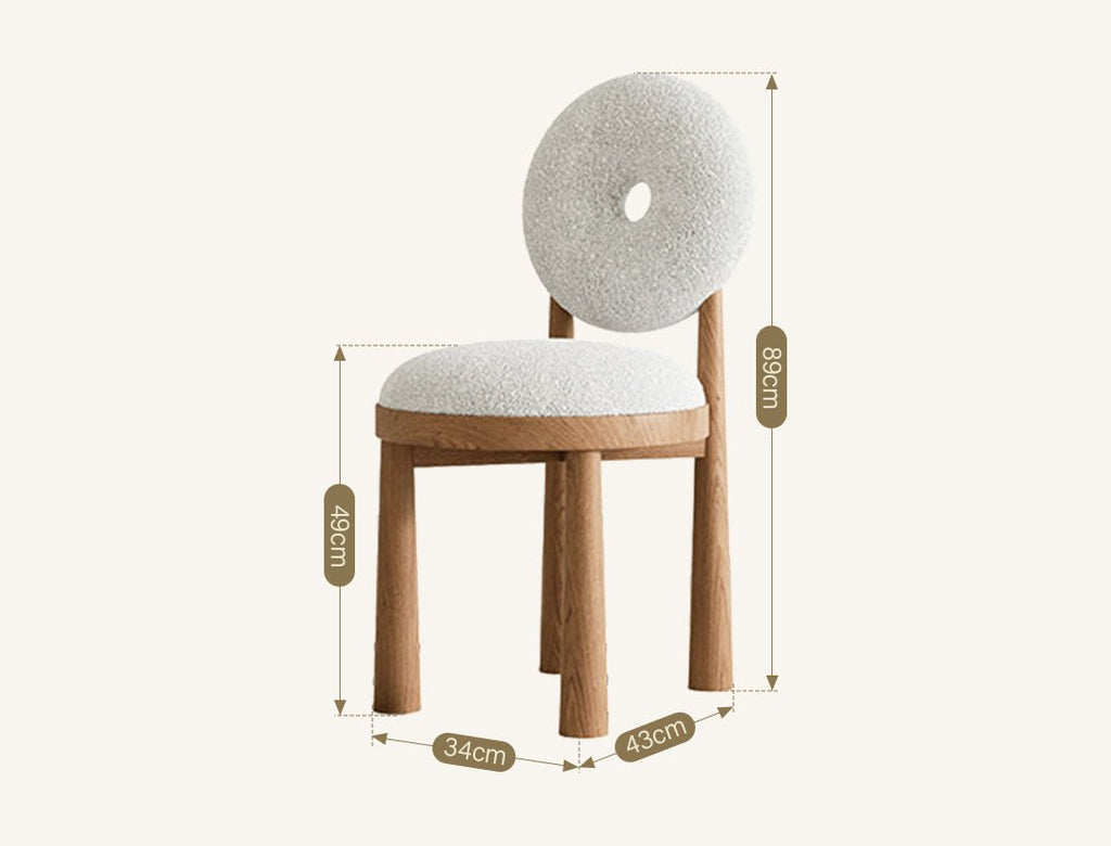 Evelyn Donut Dining Chair, Boucle - Joe’s Haven
