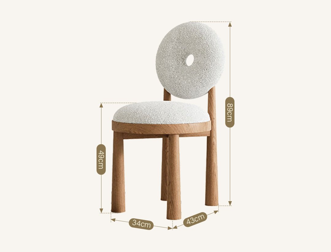 Evelyn Donut Dining Chair, Boucle - Joe’s Haven