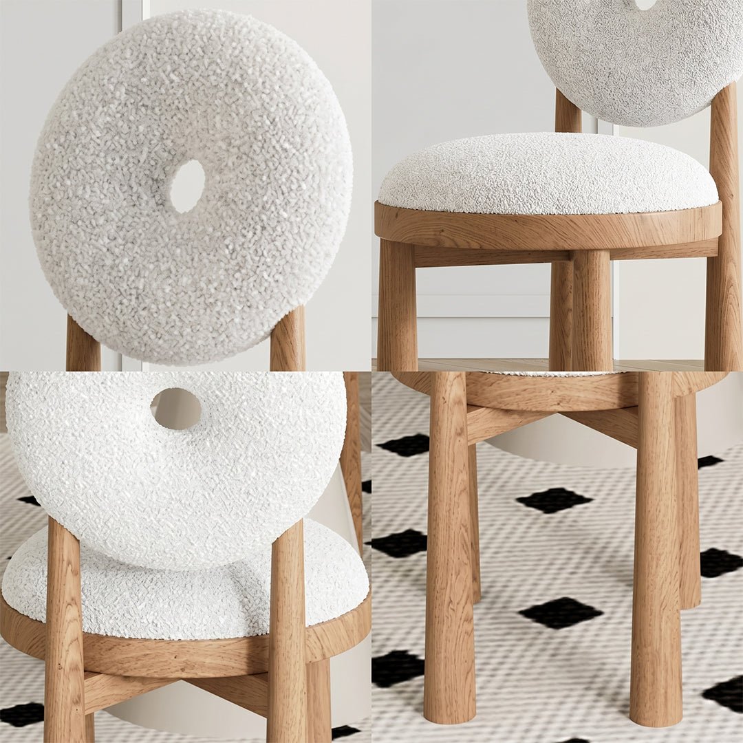 Evelyn Donut Dining Chair, Boucle - Joe’s Haven