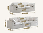Farid Two Seater, Three Seater Sofa, Modular Sofa, White Linen - Joe’s Haven