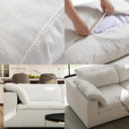 Farid Two Seater, Three Seater Sofa, Modular Sofa, White Linen - Joe’s Haven