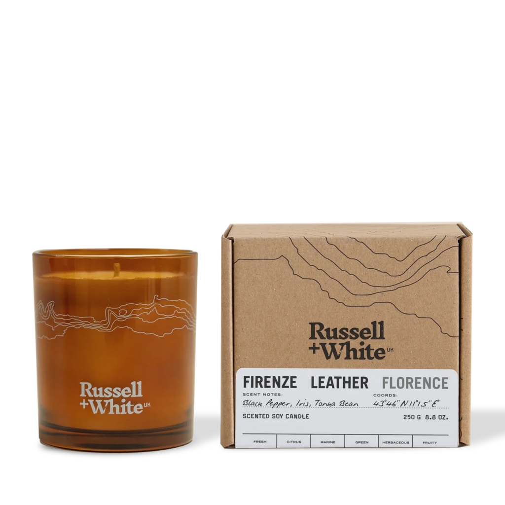 Firenze Leather Scented Candle - Joe’s Haven