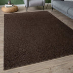 Flex Brown Low Pile Solid Rug - Joe’s Haven