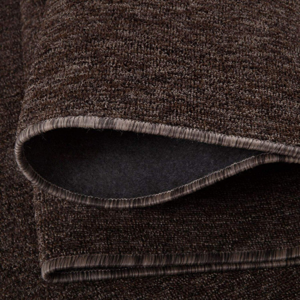 Flex Brown Low Pile Solid Rug - Joe’s Haven