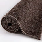 Flex Brown Low Pile Solid Rug - Joe’s Haven