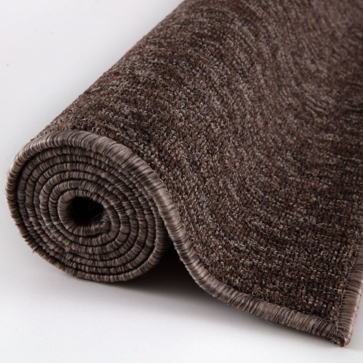 Flex Brown Low Pile Solid Rug - Joe’s Haven