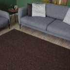 Flex Brown Low Pile Solid Rug - Joe’s Haven
