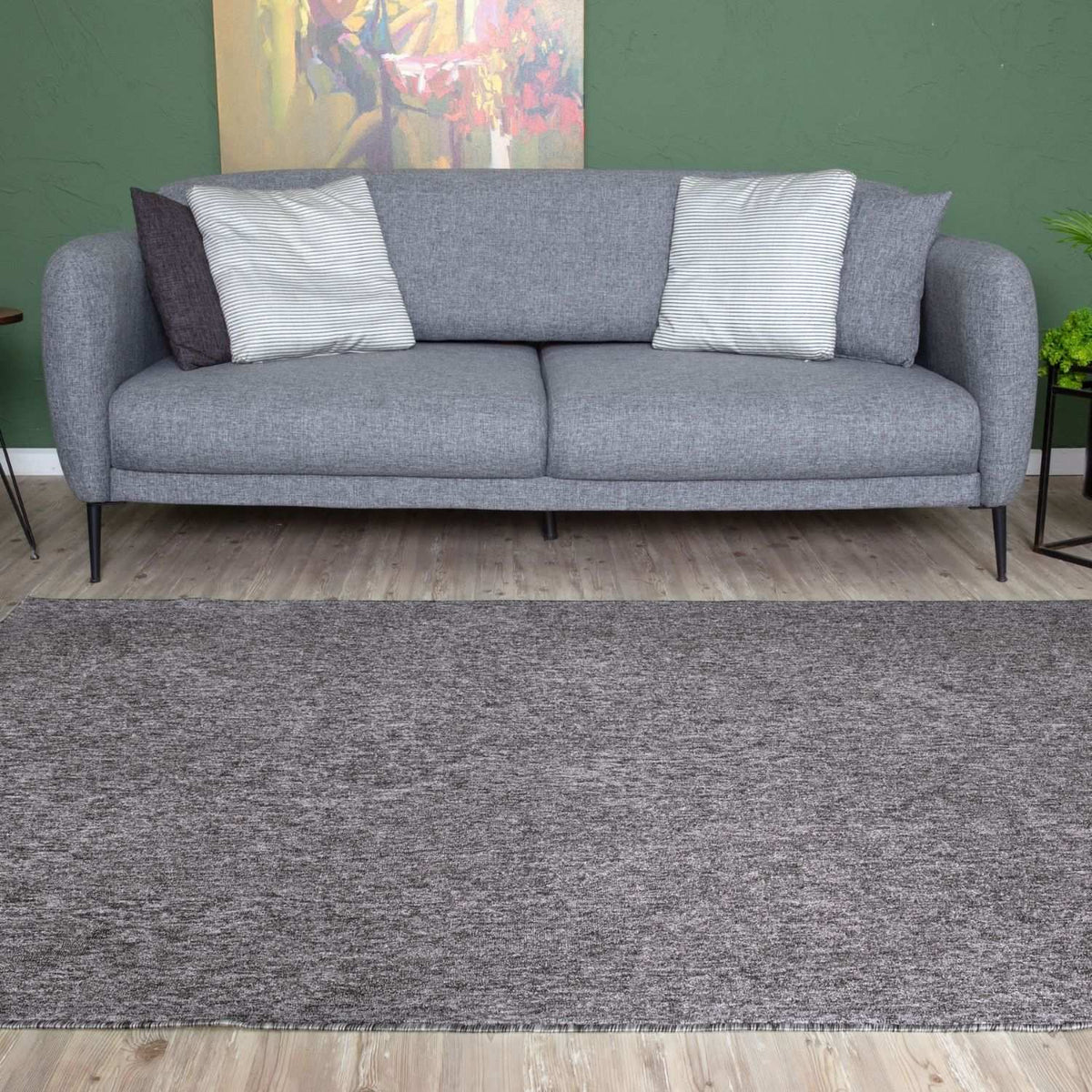 Flex Grey Low Pile Solid Rug - Joe’s Haven
