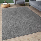 Flex Grey Low Pile Solid Rug - Joe’s Haven